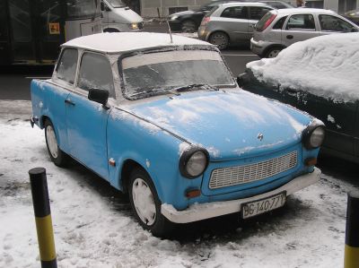En Trabant på Brankova-gatan.